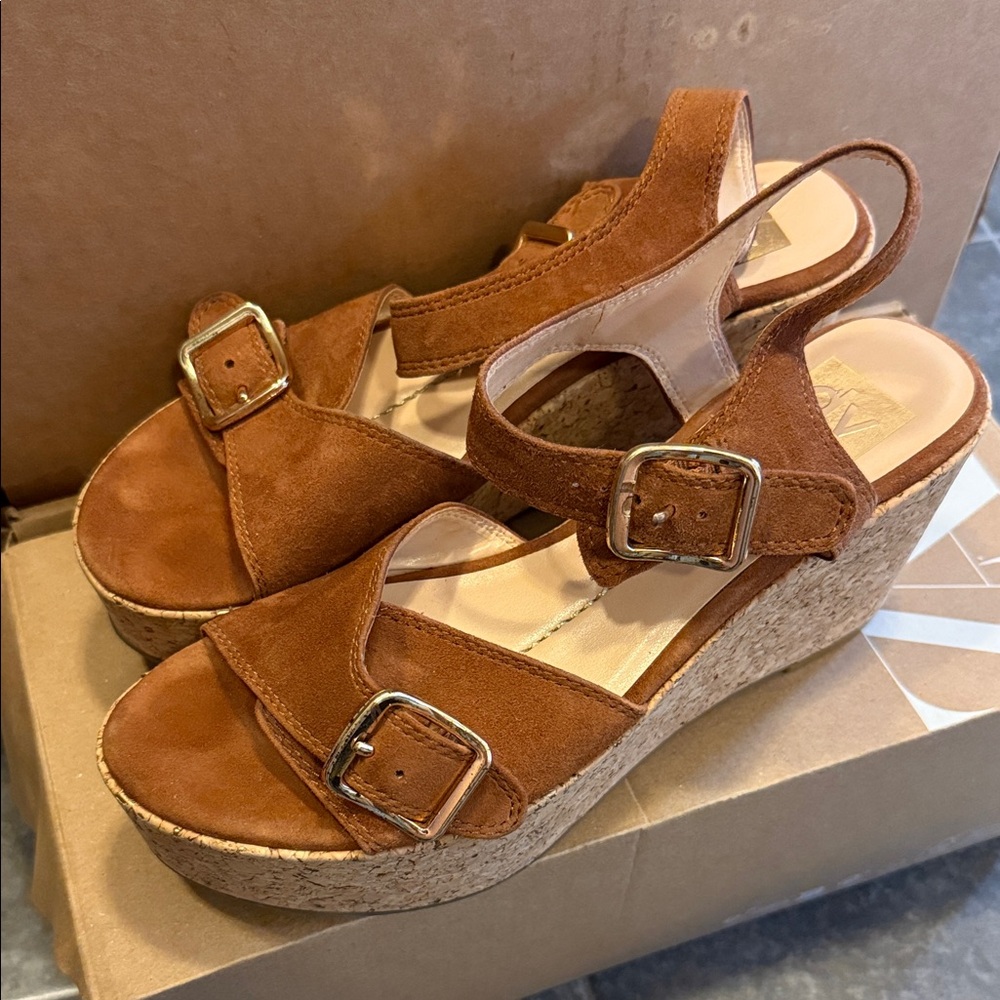DV by Dolce Vita Tan Suede Wedges